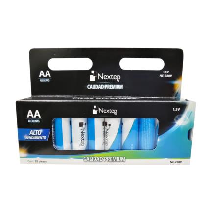 Pilas Nextep AA Alcalinas LR6 1.5v c/20 Piezas
