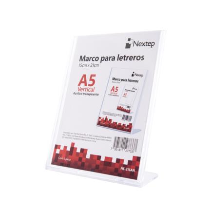 Marco para Letreros Nextep Vertical A5 15.2X20.3cm