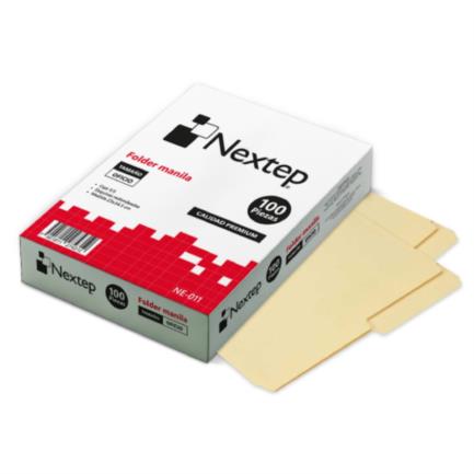 Bundle Folder Economico Nextep Oficio Manila C/100 Cont. 2 Piezas