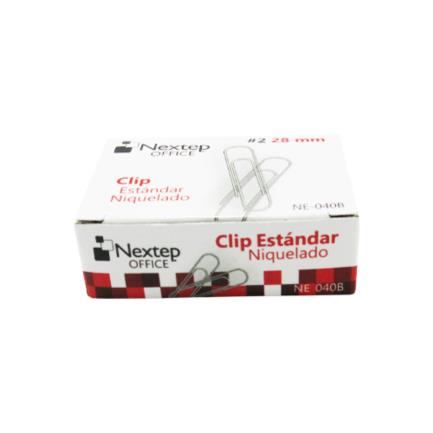 Bundle Clip Estandar Nextep Niquelado #2 28mm C/10 100 Clips C/U Cont. 2Piezas