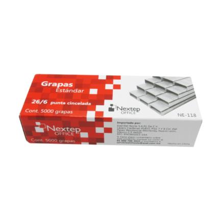 Bundle Grapas Estandar Nextep 26/6 C/5000 Cont. 10 Piezas