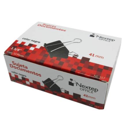 Bundle Sujeta Documentos Nextep 41mm (1 5/8") 12Pzs Cont. 10 Piezas