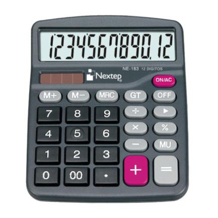 Bundle Calculadora Nextep 12 Dígitos Semi Escritorio Solar/Bateria CONT. 2 PIEZAS
