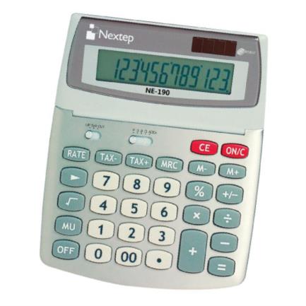 Bundle Calculadora Nextep 12 dígitos Escritorio Funcion Impuesto Solar/Bateria Cont. 2 Piezas