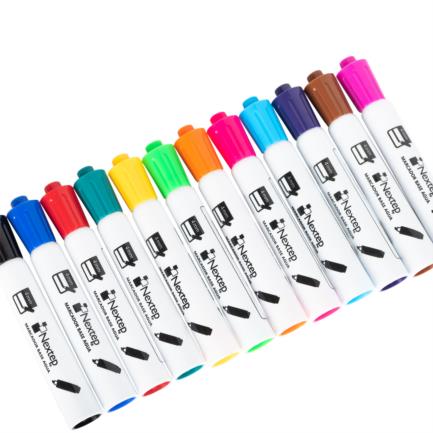 Marcador Nextep Base Agua Estuche Colores Surtidos C/12 Pzas