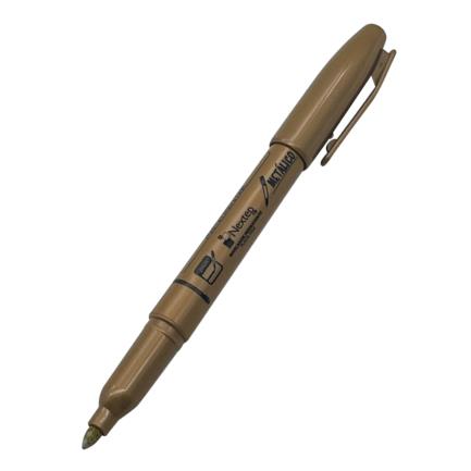 Marcador Nextep Permanente Punta Fina 2mm Oro C/12