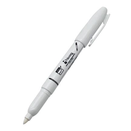 Marcador Nextep Permanente Punta Fina 2mm Blanco C/12
