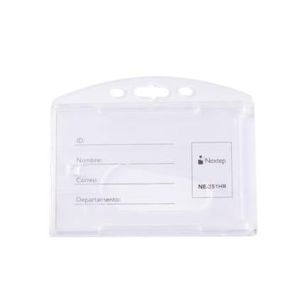 Mica Rigida Porta Gafete Horizontal Nextep 6x9cm para Tarjeta de Identificacion C/5