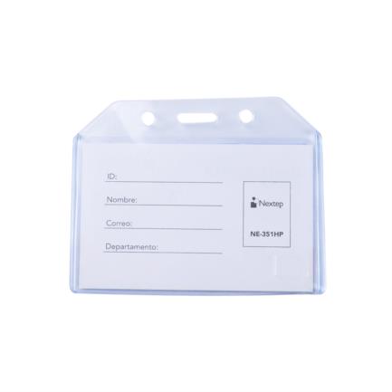 Porta Gafete Plastico Flexible Horizontal Nextep 6x9cm C/10
