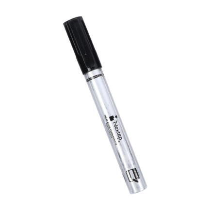 Marcador Nextep Permanente Cuerpo Aluminio Punta Gruesa Cincel 4mm Negro C/6