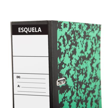 Registrador Nextep Esquela Marmoleado Broche Metalico