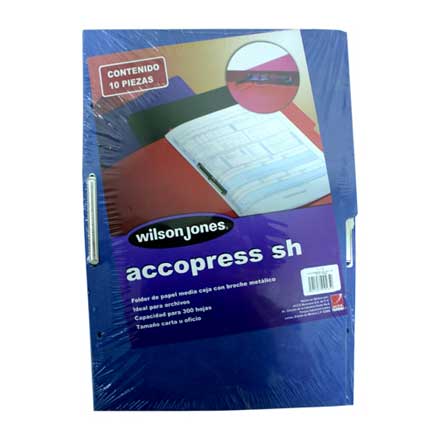 CARPETA ACCO PRESS MC P4565 OFICIO AZUL OBSCURO C/10