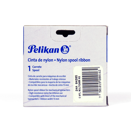 Cinta de Nylon Pelikan Ribbon 13mm Color Negro/RojoC/1