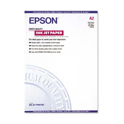 Papel Epson 16.5x23.4" Mate A2 720dpi c/30 Hojas