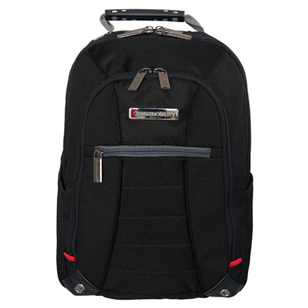Mochila Swissmobility OLTEN 17 3 cierres principales y bolsillo frontal porta botellas color negro