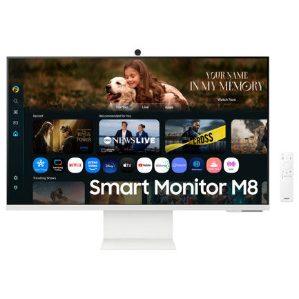 Monitor Smart Samsung 32 in Smart Vision AI Camara Web 4k 3840X2160 60HZ VA PLANO HDR10 4MS VESA100 M80F