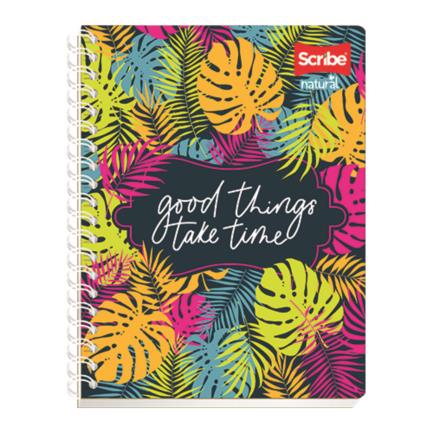 Cuaderno Profesional Scribe Natural Raya Espiral Doble 200 hojas