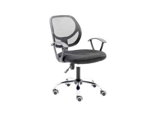 Silla Secretarial Nextep de Altura Ajustable Tela Negra Base Giratoria