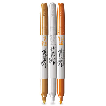 Marcador Permanente Sharpie Metálico Blister /3 pzas Oro bronce y Plata