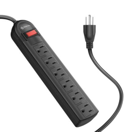 Tira de 6 contactos STEREN horizontales C/Switch Rl