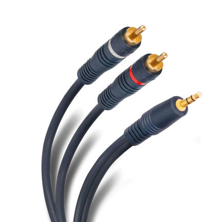 CABLE STEREN HOME THEATER PLUG 3.5MM A 2 PLUGS RCA 1.8M