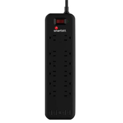 Supresor de Picos Smartbitt SBSS-B12-5U 12 Contactos y 5 Puertos USB