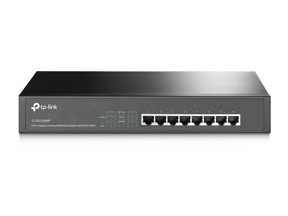 TP-Link switch de 8 puertos Gigabit con PoE + para escritorio / montaje en rack