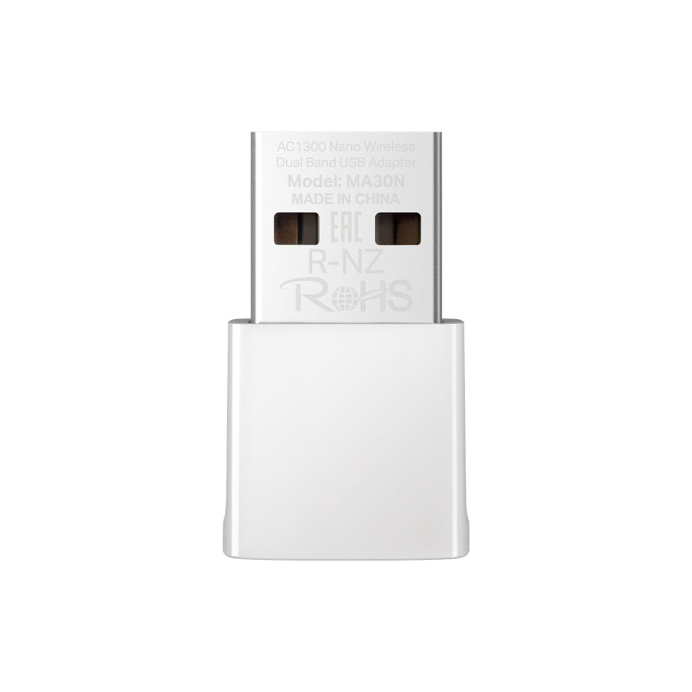 Mercusys MA30N IEEE 802.11 a/b/g/n/ac Banda dual Adaptador RF para Computador - USB 2.0 - 1.24Gbit/s - 2.40GHz ISM - 5GHz UNII - Módulo de inserción