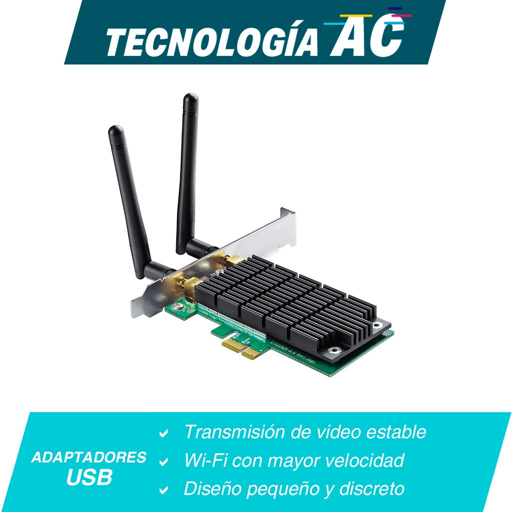 TP-Link adaptador PCI express de red wifi de doble banda AC1200