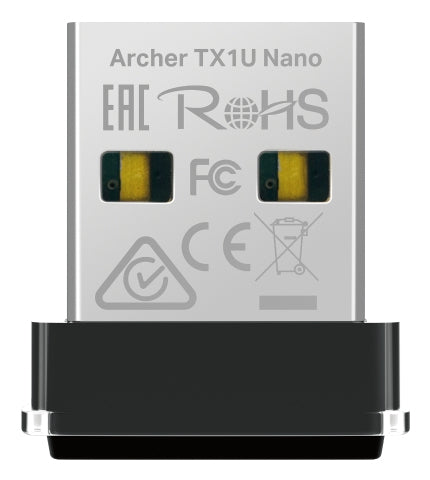 TP-Link Archer TX1U Nano Adaptador Wi-Fi - USB 2.0 - 2.40GHz ISM - 5GHz UNII - Externo