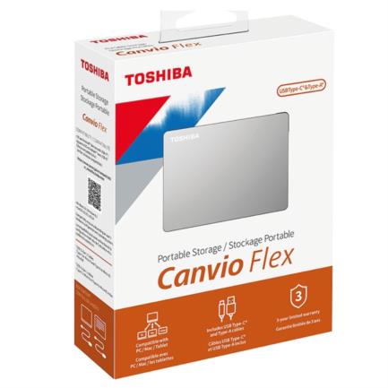 Disco Duro Externo Toshiba Canvio Flex 2.5" 1TB USB Plata para Mac/PC