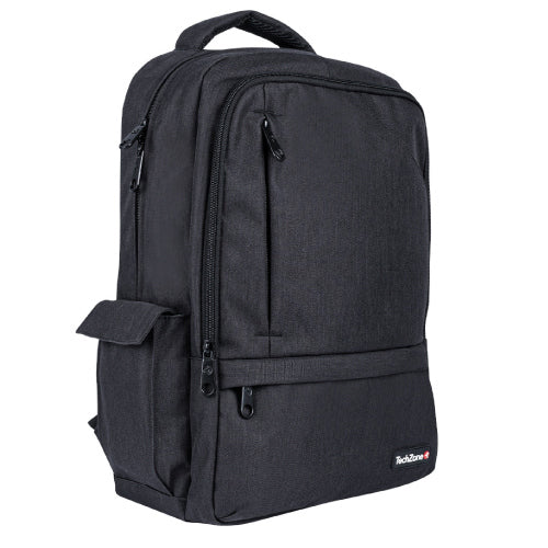 Backpack TechZone Loud Negro porta Laptop 15 6 conector USB Externo Cierre Metalico Autoderrapables