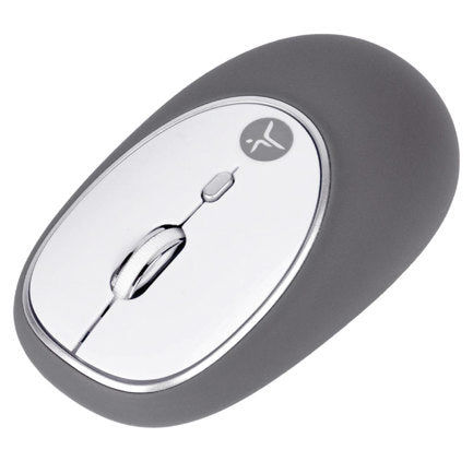 Mouse Inalámbrico TechZone Jelly Mate Grey de ABS Silicón 3 Botones 1200 DPI con Batería AAA incluida Gris