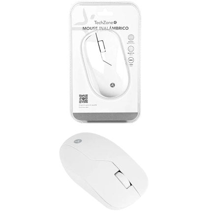 Mouse inalámbrico Blanco Armor recargable wireless TechZone