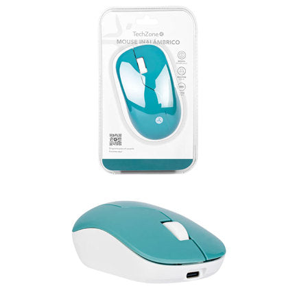 Mouse inalámbrico Verde Armor recargable wireless TechZone