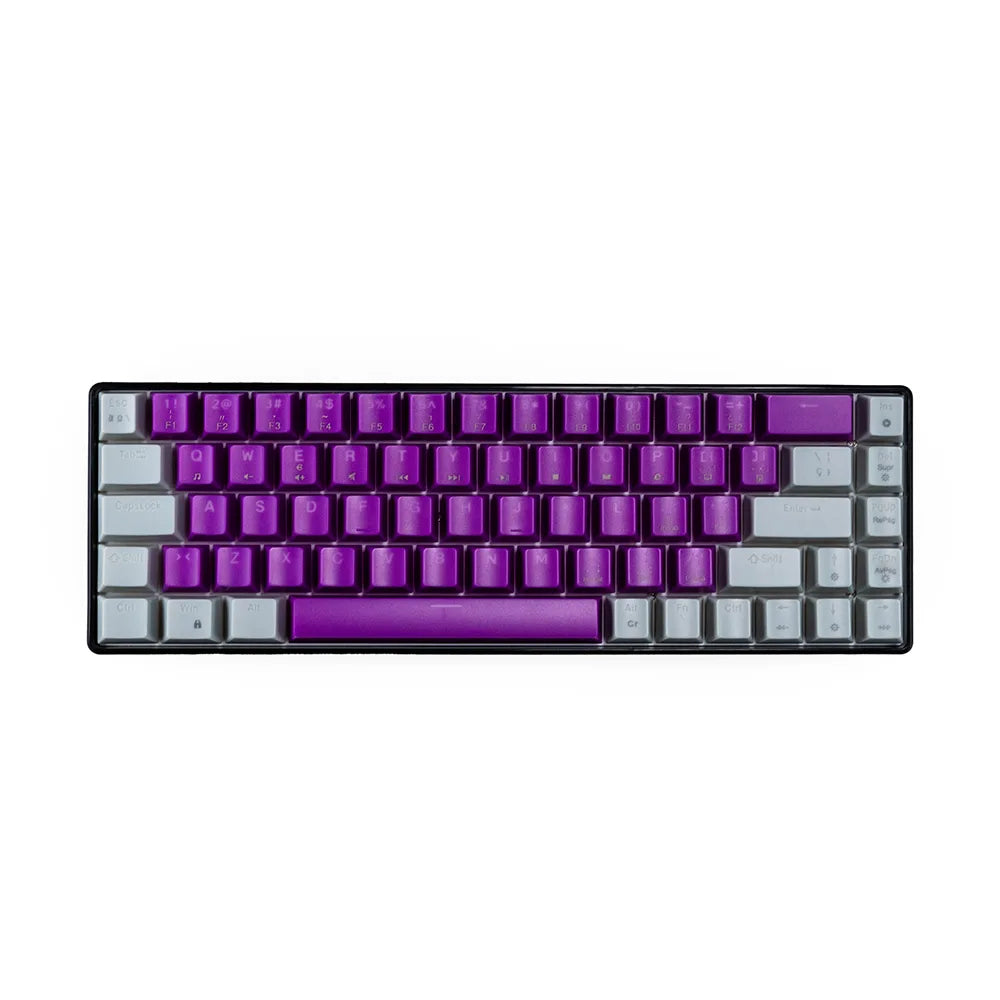 Naceb NA-0963 Teclado gaming - Compacto - Cable Conectividad - USB 2.0 Tipo C Interfaz - RGB LED - Violeta - 69 Tecla(s) - Windows Vista, Windows 7, Windows 8, Windows 10, Windows 11 - PC
