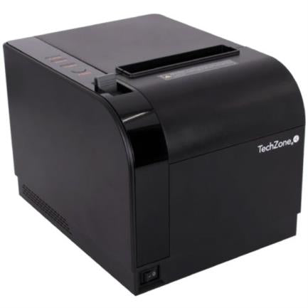 Impresora Térmica TechZone TZBE301 80mm Vel 300mm/s 203dpi USB/Serial/RJ45/RJ11 Cortador Automático 1 Año Garantía