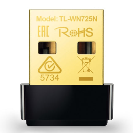 Adaptador Wi-Fi USB TP-Link TL-WN725N Nano N150 150Mbps 2.4GHz USB 2.0