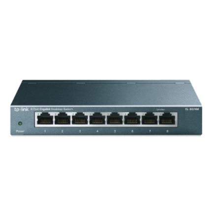 Switch TP-Link escritorio 8 puertos Gigabit RJ45 10/100/1000 Mbps Auto-MDI/MDIX