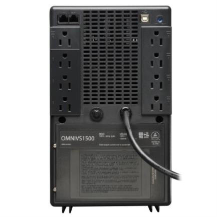 UPS Tripp Lite 1500VA USB 8 Tomacorrientes RJ 8CAB Torre Negro