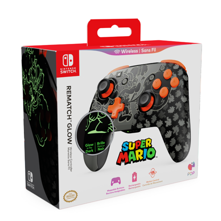 Control de Juego Turtle Beach Inalambrico Rematch Blackout Bowser para Nintendo Switch