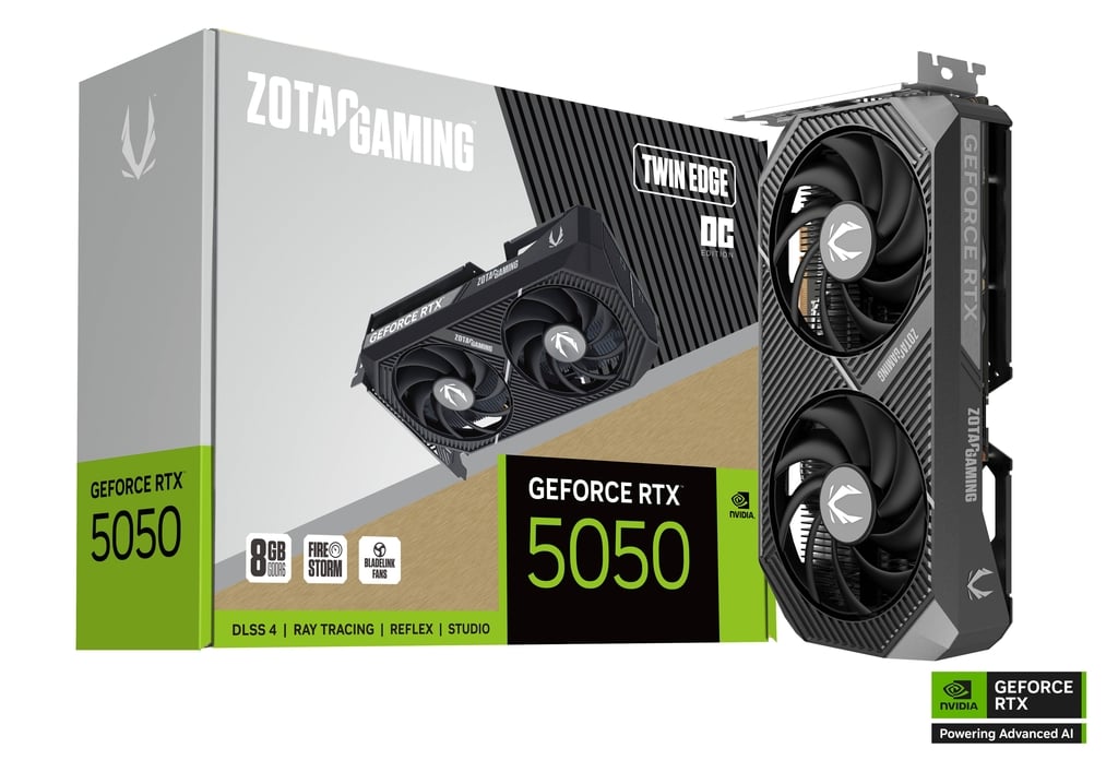 Tarjeta de Video Zotac NVIDIA GeForce RTX 5050 Twin Edge OC 8GB 128-bit GDDR6 PCI Express x8 5.0
