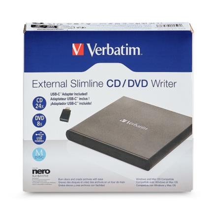 Quemador/Lector VERBATIM Externo de CD-DVD - Negro