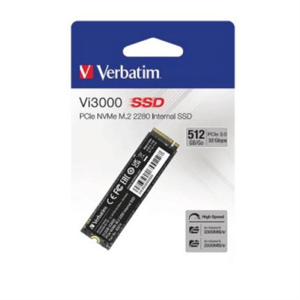 Unidad de Estado Solido SSD VERBATIM Vi3000 PCIe NVMe M.2 2280 de 516GB Lect 3100/2100 MB/sUnidad de Estado Solido SSD V