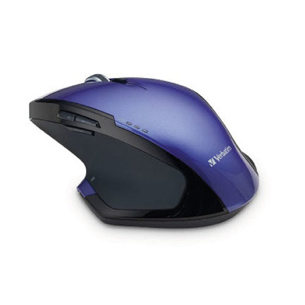 Mouse VERBATIM Inalámbrico Ergonómico de 8 botones Blue LED Control DPI . Morado