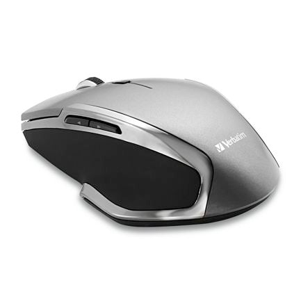 Mouse Verbatim Inalámbrico Deluxe 6 Botones Iluminación LED Color Grafito Ideal Para Notebook