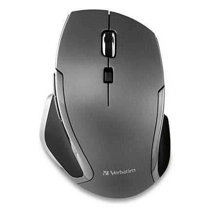 Mouse Verbatim inalámbrico Deluxe notebook 6 botones LED - Grafito