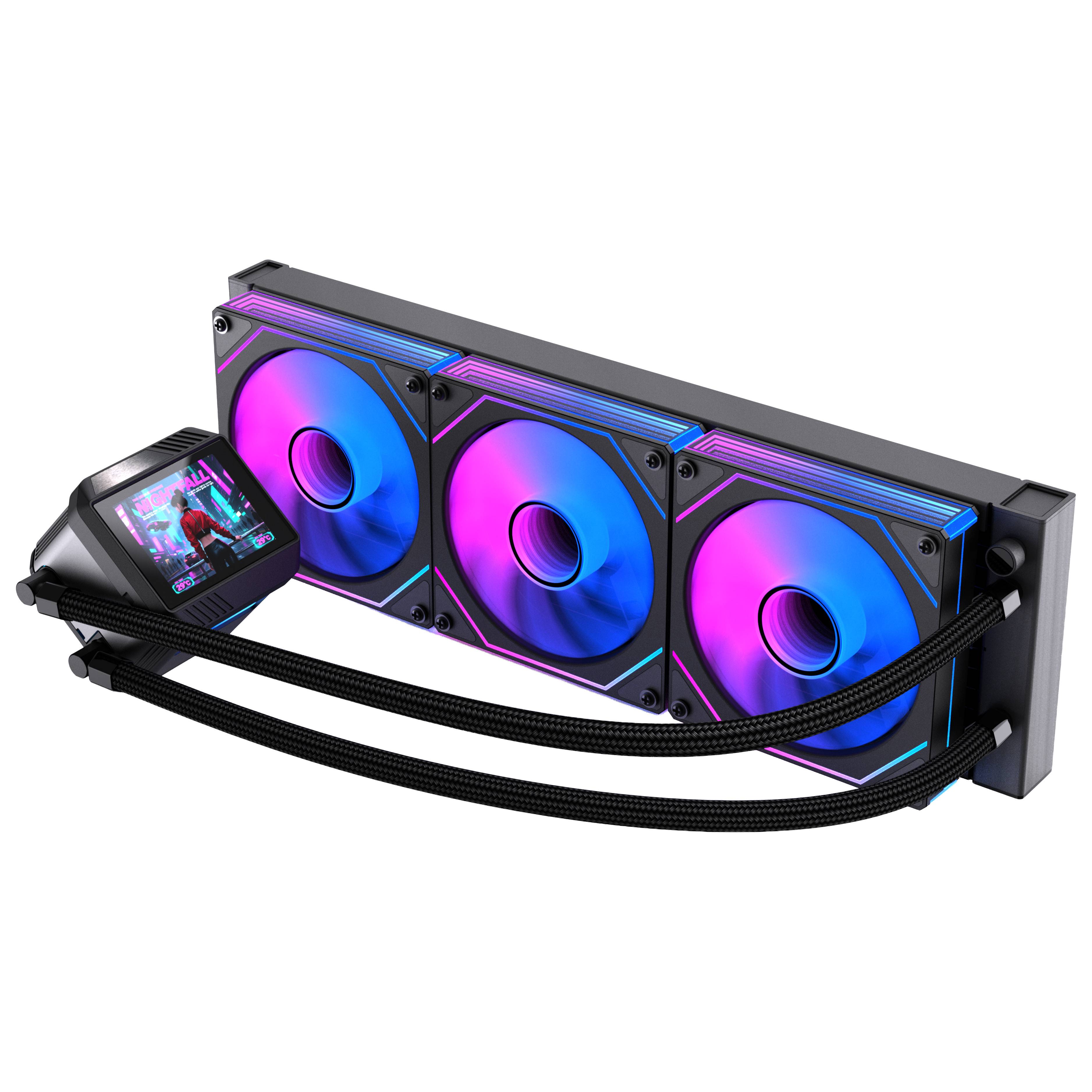 Naceb Radiador/ventilador de refrigeración - Refrigerador Líquido Refrigerador - ARGB LED - Negro