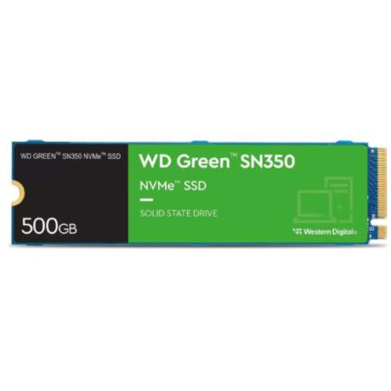 SSD Interno Western Digital Green SN350 500GB M.2 2280 PCIe 3.0 NVMe Lect 2400/1500 MBs para PC y Lap