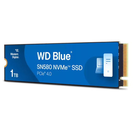 Unidad de Estado Solido Western Digital 1TB WD Blue SN580 NVMe SSD Gen4 x4 PCIe 16Gbs WDS100T3B0E
